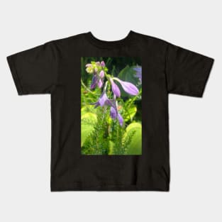 A Tender Moment of Precious Purple Wild Flower Kids T-Shirt